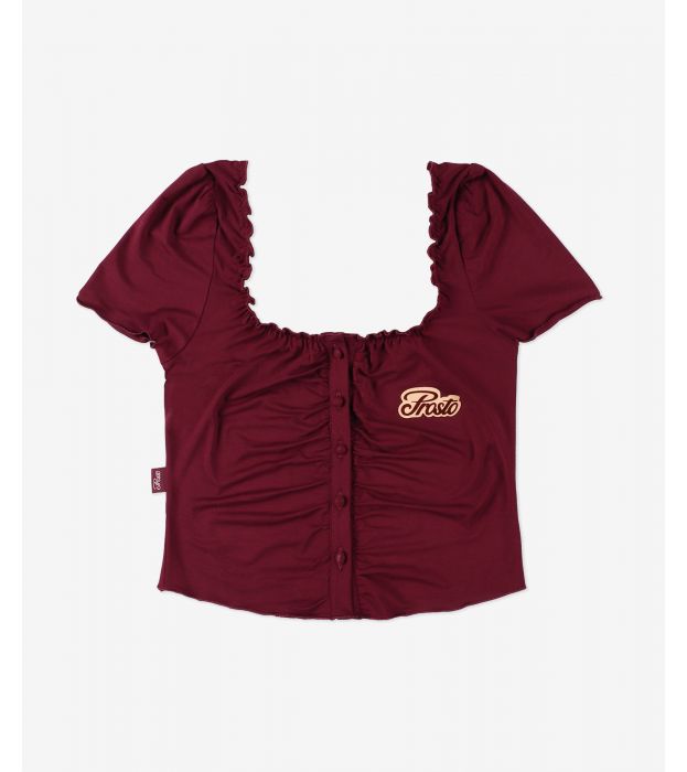 Pyjama Crop Top Bordo
