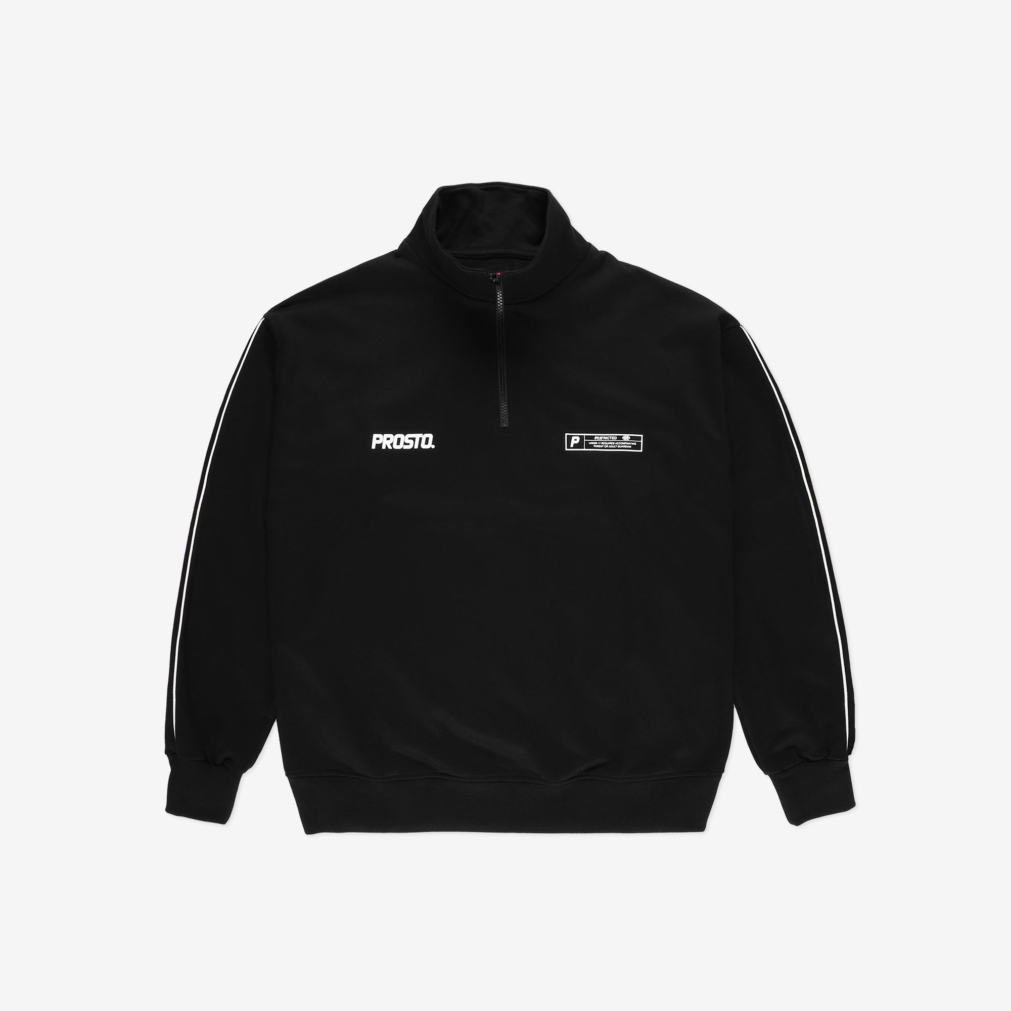 Half Zip Caution Black